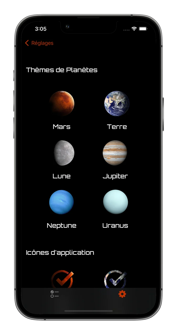 Capture d’écran de SpaceList
