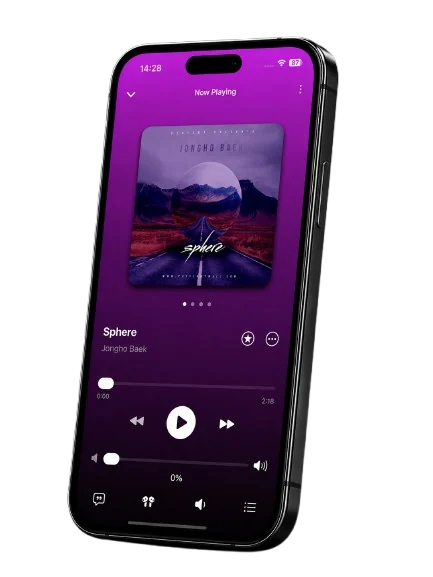 Aperçu de l’application MusicPlayer sur iPhone