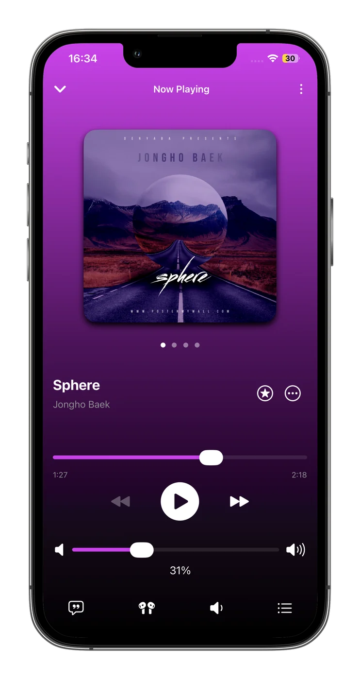 Capture d’écran de MusicPlayer