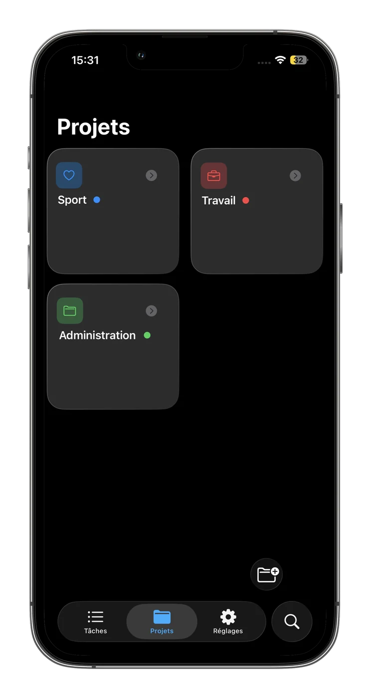 Capture d’écran de Tasks
