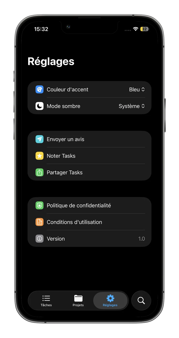 Capture d’écran de Tasks