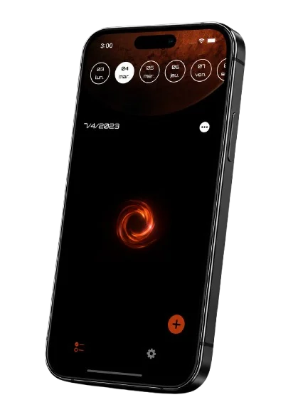 Aperçu de l’application SpaceList sur iPhone
